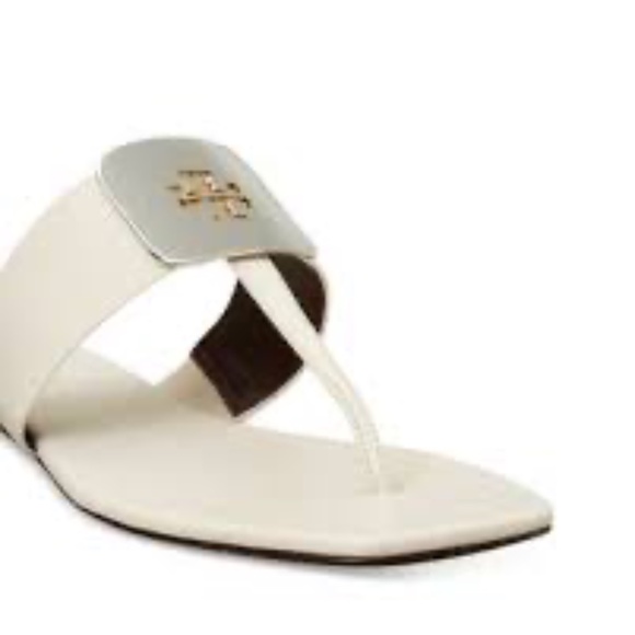 NIB Tory Burch Georgia Slip On Thong Sandals new ivory